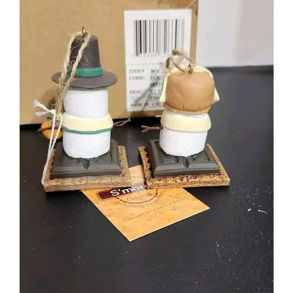 S'mores Original‎ Midwest of Cannon Falls Marshmallow Pilgrims (2) Ornament New
